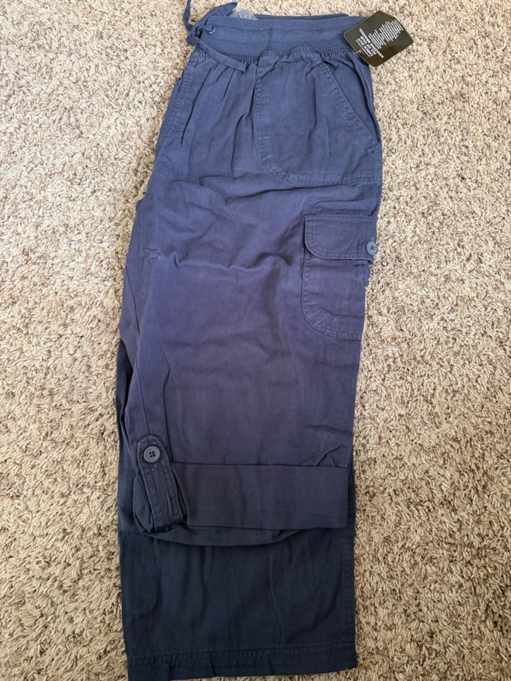 NWT Woman within navy cargo capri. 16w